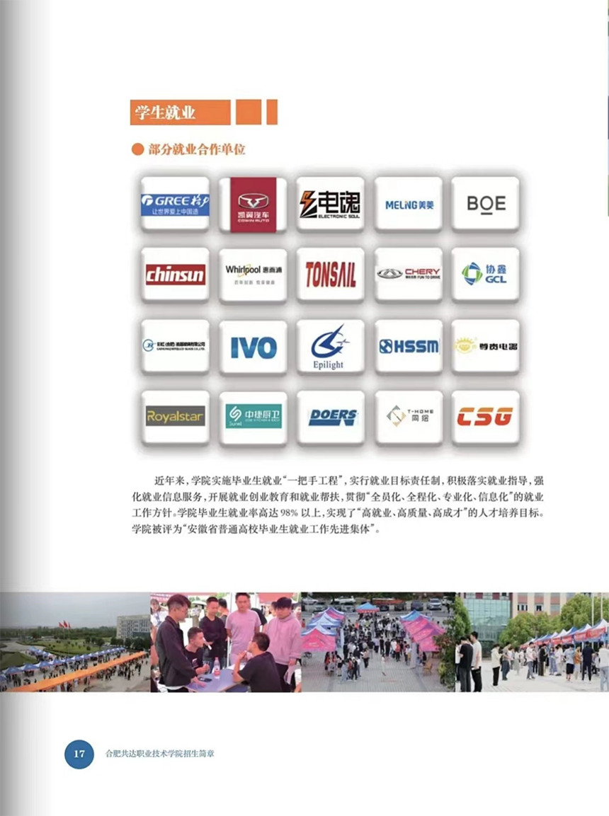 合肥共達職業(yè)技術(shù)學(xué)院－2024年分類考試招生宣傳冊
